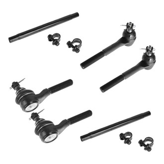 TRQ® - Front Driver and Passenger Side Inner and Outer Steering Tie Rod End Kit