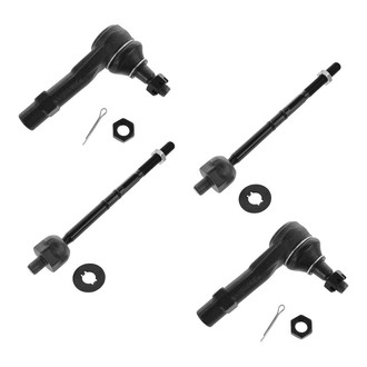 TRQ® - Front Driver and Passenger Side Steering Tie Rod End Kit