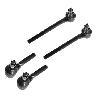 TRQ® - Front Driver and Passenger Side Inner and Outer Steering Tie Rod End Kit