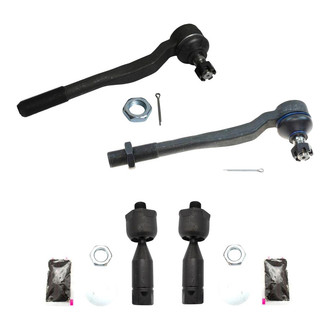 TRQ® - Front Driver and Passenger Side Steering Tie Rod End Kit