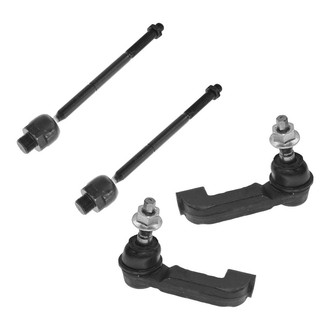 TRQ® - Front Driver and Passenger Side Inner and Outer Steering Tie Rod End Kit