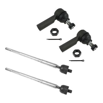 TRQ® - Front Driver and Passenger Side Inner and Outer Steering Tie Rod End Kit
