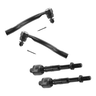 TRQ® - Front Driver and Passenger Side Inner and Outer Steering Tie Rod End Kit