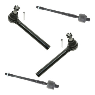 TRQ® - Front Driver and Passenger Side Inner and Outer Steering Tie Rod End Kit