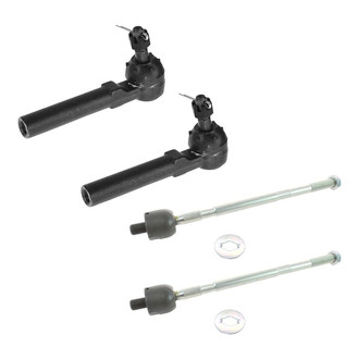 TRQ® - Front Driver and Passenger Side Inner and Outer Steering Tie Rod End Kit