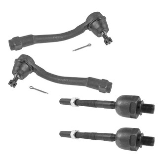 TRQ® - Front Driver and Passenger Side Inner and Outer Steering Tie Rod End Kit