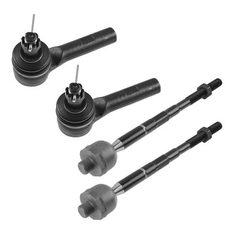 TRQ® - Front Driver and Passenger Side Inner and Outer Steering Tie Rod End Kit
