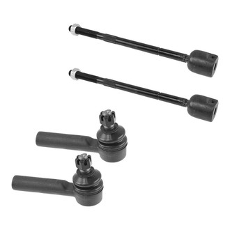 TRQ® - Front Driver and Passenger Side Inner and Outer Steering Tie Rod End Kit