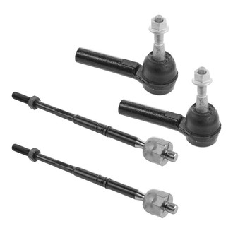TRQ® - Front Driver and Passenger Side Inner and Outer Steering Tie Rod End Kit