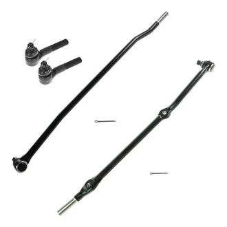 TRQ® - Front Driver and Passenger Side Inner and Outer Steering Tie Rod End Kit
