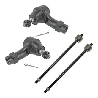 TRQ® - Front Driver and Passenger Side Inner and Outer Steering Tie Rod End Kit