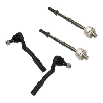 TRQ® - Front Driver and Passenger Side Inner and Outer Steering Tie Rod End Kit