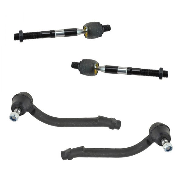 TRQ® - Front Driver and Passenger Side Inner and Outer Steering Tie Rod End Kit