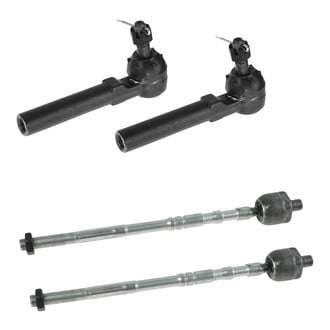 TRQ® - Front Driver and Passenger Side Inner and Outer Steering Tie Rod End Kit