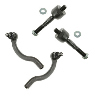 TRQ® - Front Driver and Passenger Side Inner and Outer Steering Tie Rod End Kit