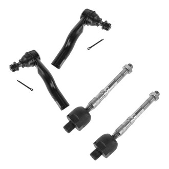 TRQ® - Front Driver and Passenger Side Inner and Outer Steering Tie Rod End Kit