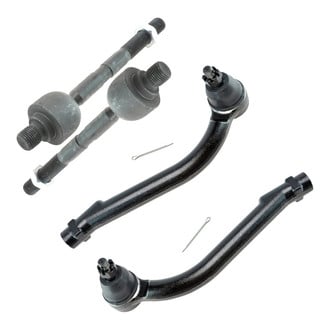 TRQ® - Front Driver and Passenger Side Inner and Outer Steering Tie Rod End Kit