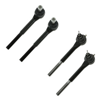 TRQ® - Front Driver and Passenger Side Inner and Outer Steering Tie Rod End Kit