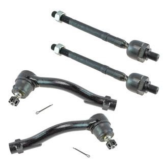 TRQ® - Front Driver and Passenger Side Steering Tie Rod End Kit