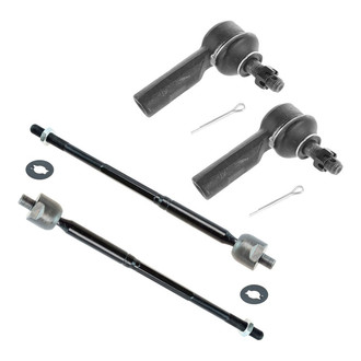 TRQ® - Front Driver and Passenger Side Inner and Outer Steering Tie Rod End Kit