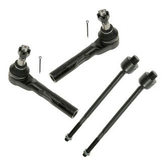 TRQ® - Front Driver and Passenger Side Steering Tie Rod End Kit