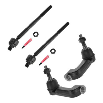 TRQ® - Front Driver and Passenger Side Inner and Outer Steering Tie Rod End Kit