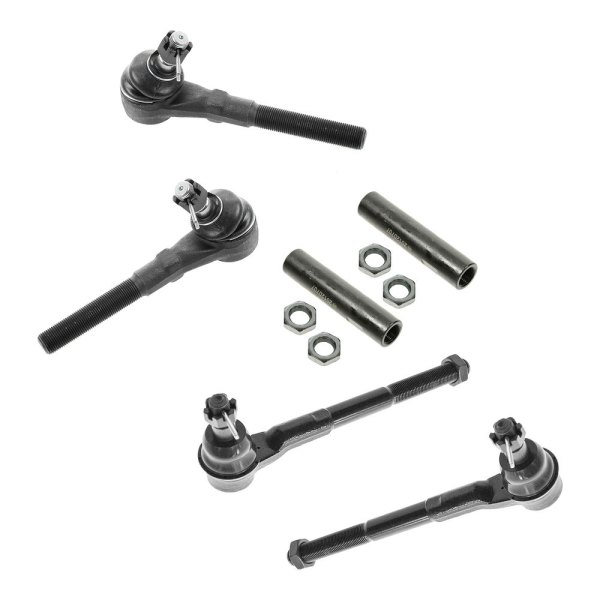 TRQ® - Front Driver and Passenger Side Inner and Outer Steering Tie Rod End Kit