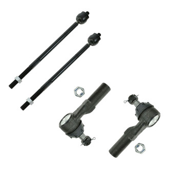 TRQ® - Front Driver and Passenger Side Inner and Outer Steering Tie Rod End Kit