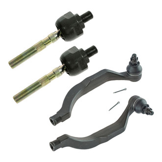 TRQ® - Front Driver and Passenger Side Inner and Outer Steering Tie Rod End Kit