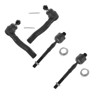 TRQ® - Front Driver and Passenger Side Inner and Outer Steering Tie Rod End Kit