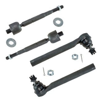 TRQ® - Front Driver and Passenger Side Inner and Outer Steering Tie Rod End Kit