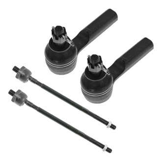 TRQ® - Front Driver and Passenger Side Inner and Outer Steering Tie Rod End Kit