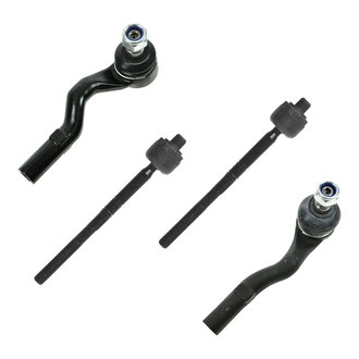 TRQ® - Front Driver and Passenger Side Steering Tie Rod End Kit