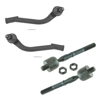 TRQ® - Front Driver and Passenger Side Steering Tie Rod End Kit