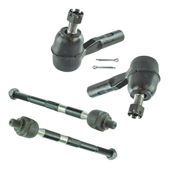 TRQ® - Front Driver and Passenger Side Inner and Outer Steering Tie Rod End Kit