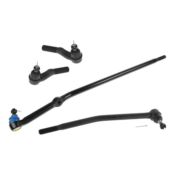 TRQ® - Front Driver and Passenger Side Inner and Outer Steering Tie Rod End Kit