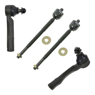 TRQ® - Front Driver and Passenger Side Steering Tie Rod End Kit