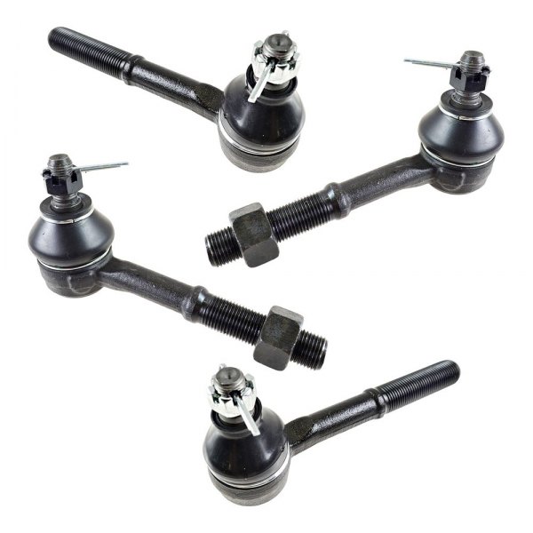 TRQ® - Front Driver and Passenger Side Inner and Outer Steering Tie Rod End Kit