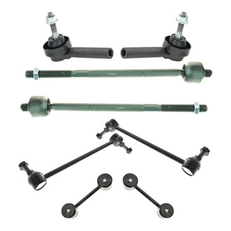 TRQ® - Front and Rear Steering Tie Rods and Suspension Kit
