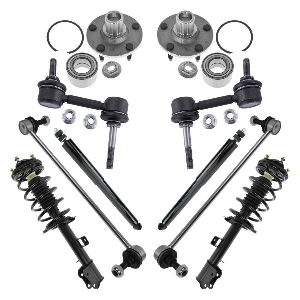 TRQ® - Front and Rear Shock Absorber and Suspension Kit