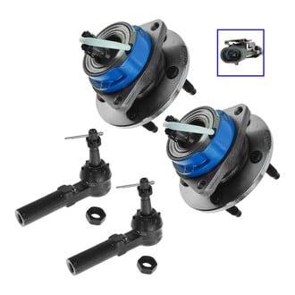 TRQ® - Front Steering Tie Rods and Suspension Kit