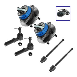 TRQ® - Front Steering Tie Rods and Suspension Kit