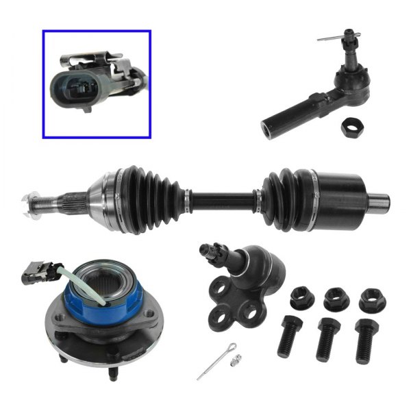 TRQ® - Front Driver Side Axle Shaft and Suspension Kit
