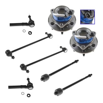 TRQ® - Front Steering Tie Rods and Suspension Kit