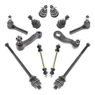 TRQ® - Front Steering Tie Rods and Suspension Kit