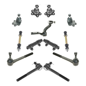TRQ® - Front Steering Tie Rods and Suspension Kit
