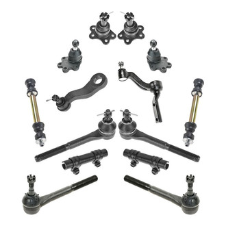 TRQ® - Front Steering Tie Rods and Suspension Kit