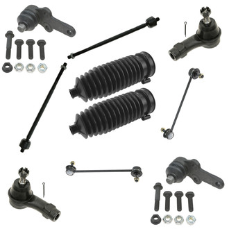 TRQ® - Front Steering Tie Rods and Suspension Kit