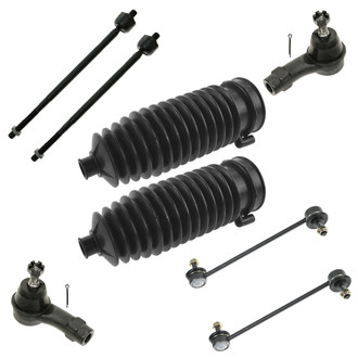 TRQ® - Front Steering Tie Rods and Suspension Kit