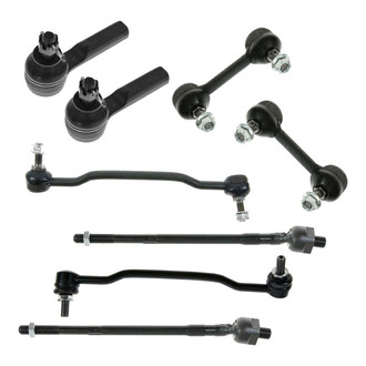TRQ® - Front and Rear Steering Tie Rods and Suspension Kit